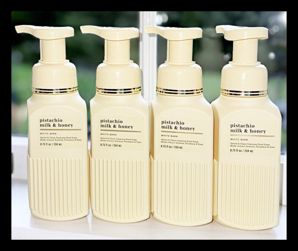Bath & Body Works Pistachio Milk & Honey Gentle Clean Foaming Hand Soap x4